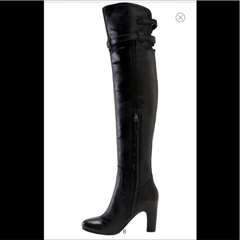 Sam Edelman Sutton Black Leather Over the Knee Boots